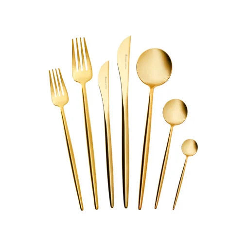 Karaca Jupiter 84Pcs Cutlery Set With Box, Matte Gold |  153.03.08.4577