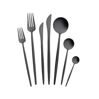 Karaca Jupiter 84Pcs Cutlery Set With Box, Shiny Black |  153.03.08.4579