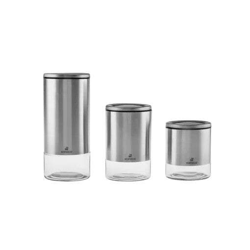 Karaca Walter Inox 3Pcs Storage Box Set |  153.03.08.5006