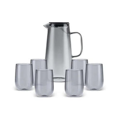 Karaca Parma Blue 7Pcs Water Set – 2L Jug, 6Pcs Glasses 330ML | 153.09.01.0653