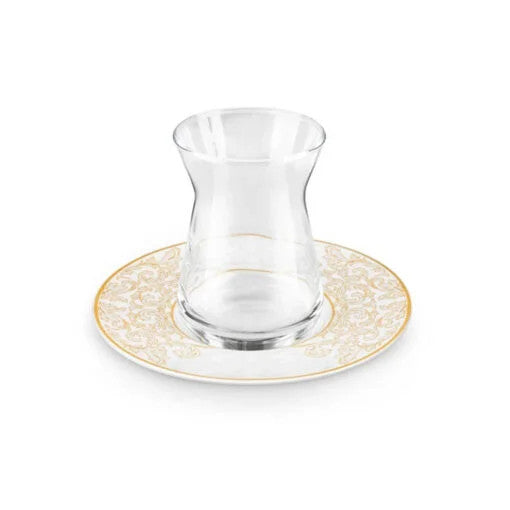 Karaca Nazende Set of 6 Tea Cups |  153.09.01.6297