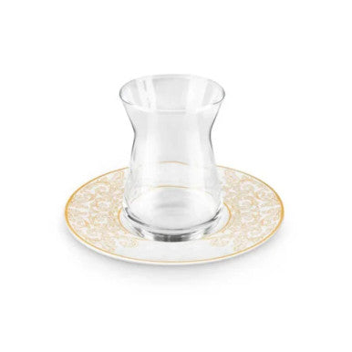 Karaca Nazende Set of 6 Tea Cups |  153.09.01.6297