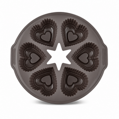 Karaca Crick Crack Harmony 6-Cavity Heart-Shaped Silicone Muffin Mold | 153.09.01.6839