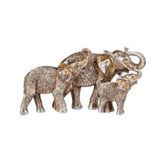 Karaca Home Nova Elephant Family Decorative Trinket – [33.5x18cm] Gold Silver |  153.20.01.0322