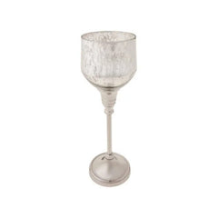 Karaca Home Lucca Tealight Candleholder Antique Silver [28cm]  | 153.20.01.0385