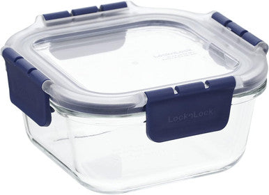 LocknLock Square Leak Proof Heat Resistant Glass 750ml Food Storage Container | LBG224