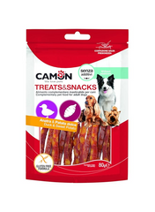 Camon Rolled Mini Bones with Duck & Sweet Potato Sticks Dog Treats 80g | AE528