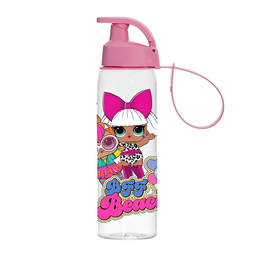 LOL Surprise OMG Beach Kids Water Bottle with Flip Straw Lid & Carry Strap | 161414-230