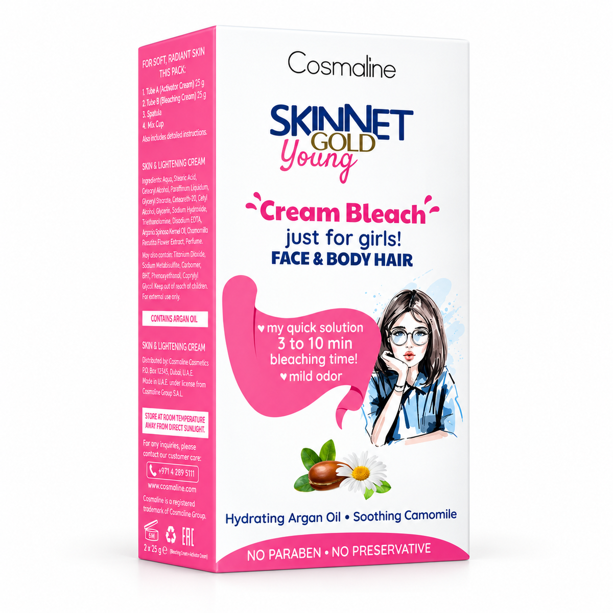 Cosmaline SkinNet Gold Young Cream Bleach Kit 50ml + 25ml | B0004052