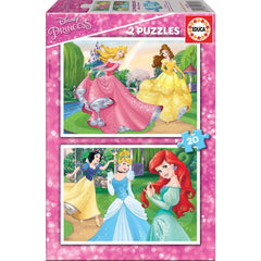 Educa 16846 - Disney Princess 2-Puzzle Set (20 Pieces Each) | 16846