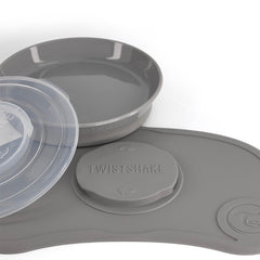 Twistshake Click-Mat Mini + Plate Pastel Grey | 78442