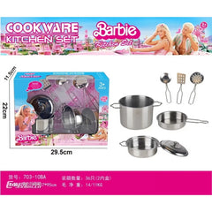 Barbie Pretend Cookware Kitchen Play Set | 703-12BA