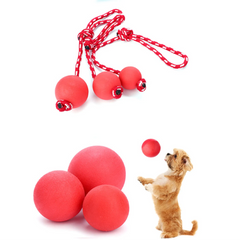 لعبة كلب كرة الحبل – أحمر - متوسط | PET-RBT-RED03