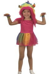 Monster Costume (Dress, Hat, Glovelets) - Large Size (130-140 cm) | LK10-23
