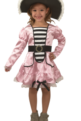 Pirate Costume (Dress, Hat, Belt) - Large Size (130-140 cm) | LK004-22