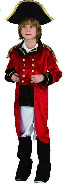 Captain Pirate Costume (Long Jacket, Pants, Captain Hat, Boots) - Large Size (130–140 cm) | 091203