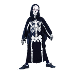 Skeleton Costume (Hood, Robe) - Medium Size (120-130cm) | 087526