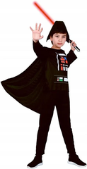 Black Knight Costume (Shirt, Pants, Cape, Headpiece) - Large Size (130–140 cm) | 091418