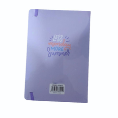 Notebook - Less Monday More Summer - 14x9cm - Purple | D329