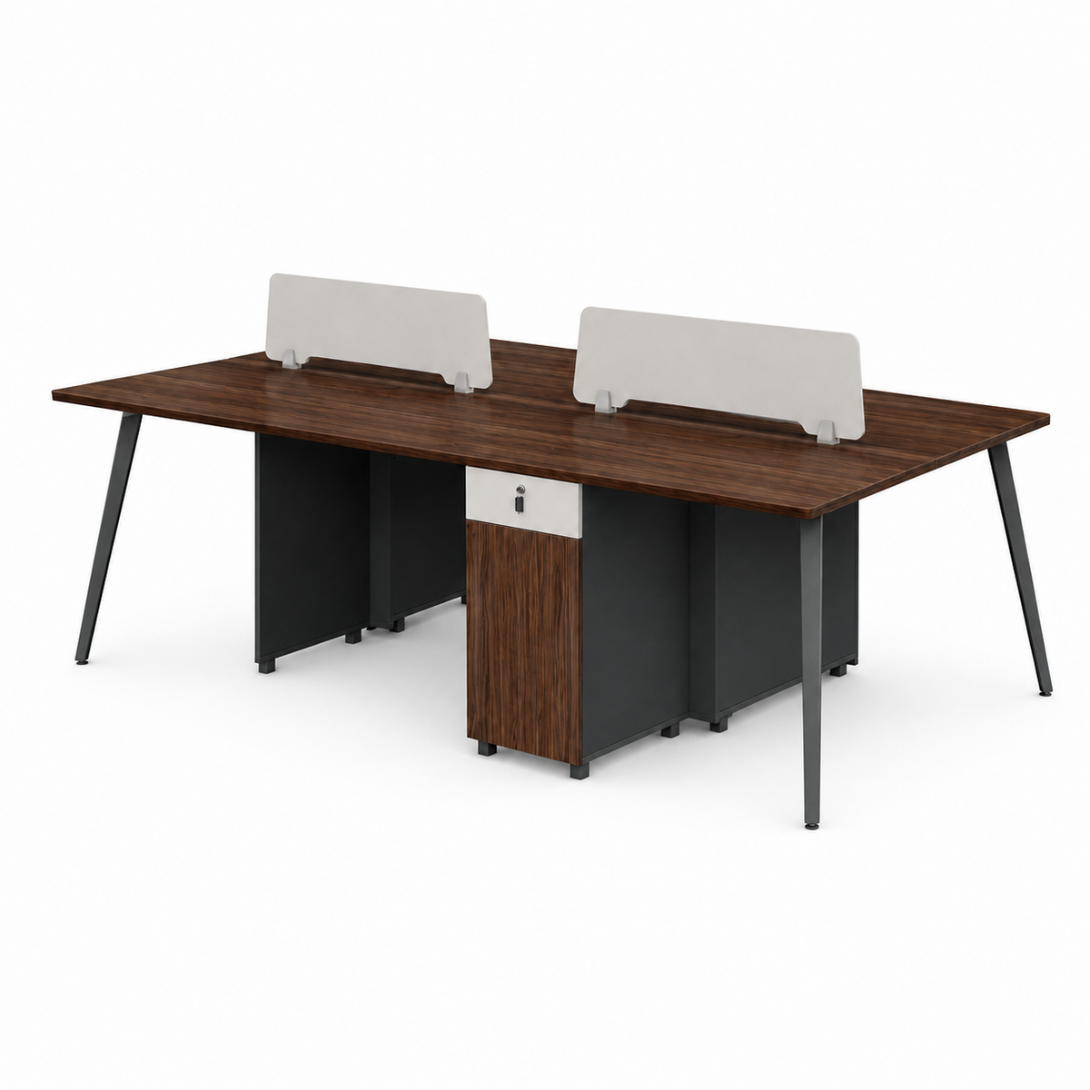 Valencia 4-Seat Office Workstation - Brown | VL XR-D241222