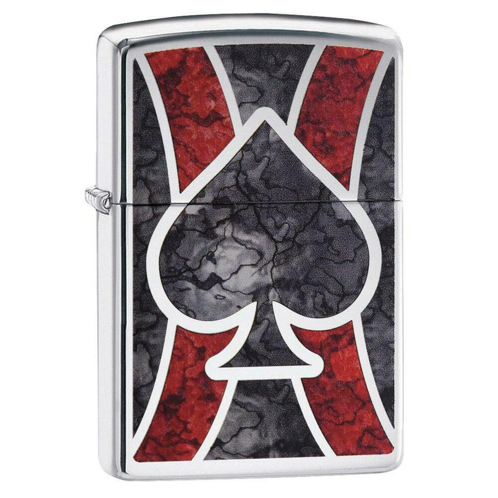 Zippo Spade Design Classic High Polish Chrome Windproof Pocket Lighter | 28952