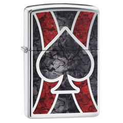 Zippo Spade Design Classic High Polish Chrome Windproof Pocket Lighter | 28952