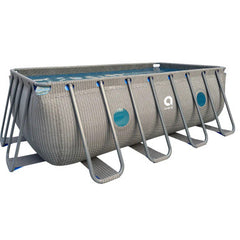 Jilong Avenli Clearview Rectangular Frame Pool Set with Filter Pump - 400×207×122cm | 12263EU92