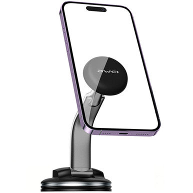 AWEI Car Mount Holder With Suction Cup Magnetic Black | X54-BLACK