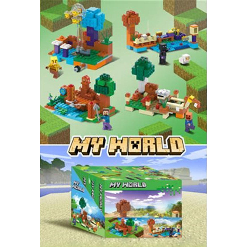 My World Pixel Building Blocks 4-Piece Scene Set - 72 Pieces | 2503/2