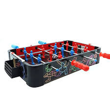 Mini Football Soccer Foosball Table Game for Kids LED Neon 2 Player