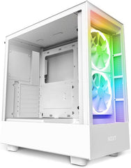 NZXT H5 Flow RGB Edition White Compact Mid-tower Airflow Case