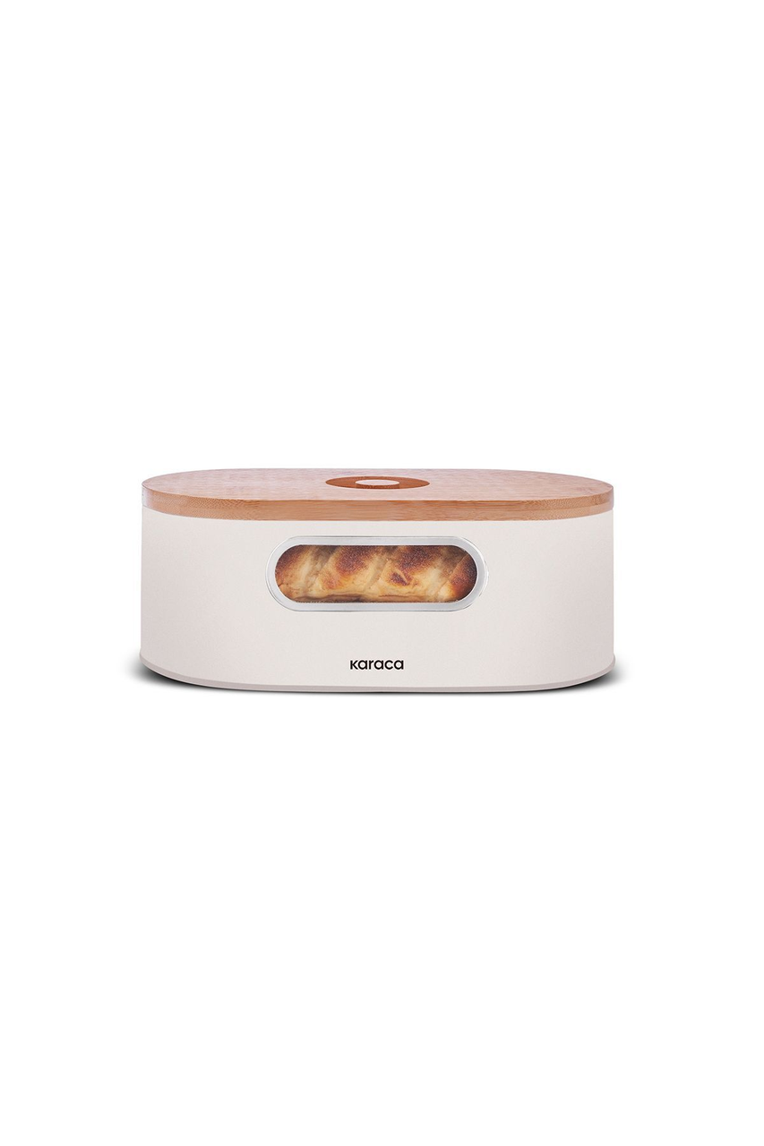 Karaca Stream 2-in-1 Bread Box & Cutting Board - Cream | 153.09.01.4246