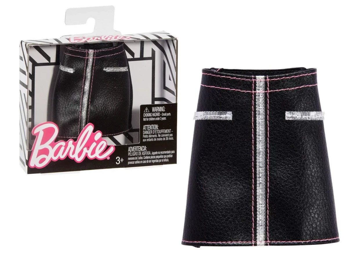 Barbie Fashions #5 Black Faux Leather Skirt | FPH27