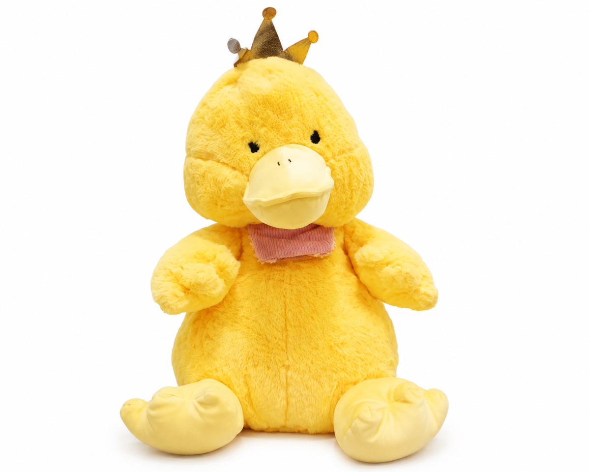 Yellow Duck Plush Toy with Crown | AL3517