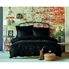Karaca Home Charm Bold Black 100% Cotton Satin Single Duvet Cover Set  | 200.16.01.0072