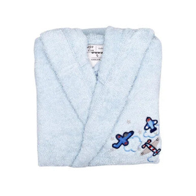 Karaca Home Airship Blue 4-6 Years Bathrobe – 100% Cotton |  200.16.01.0092