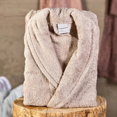 Karaca Home Charm Exclusive Beige Bathrobe S/M – 100% Combed Cotton |  200.16.01.0158