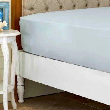 Karaca Home Blue Combed Cotton Fitted-Elastic Double Bed Sheet [160×200 + 30cm] | 200.16.01.0316