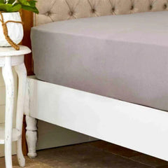 Karaca Home Grey Combed Cotton Fitted-Elastic Double Bed Sheet [160×200 + 30cm] |  200.16.01.0318