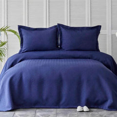 Karaca Home Charm Bold Navy Blue Double Bedspread Set | 200.17.01.0157