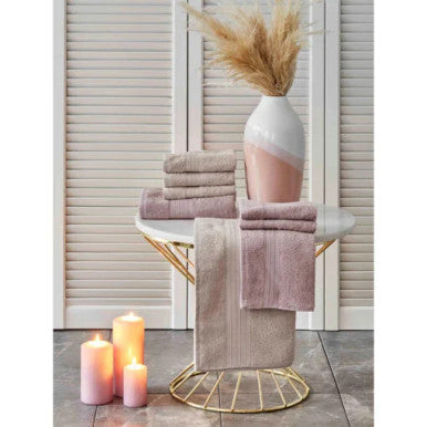Karaca Home Delora Powder-Beige 8Pcs Towels Set |  200.17.01.0230