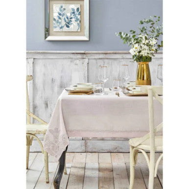 Karaca Home Ades [Powder] French Laced Table Cloth 160x240cm  |  200.17.01.0277