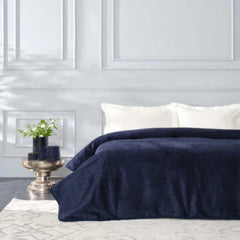 Karaca Home Scala Navy Blue Double Embosy Blanket [200x220cm] |  200.18.01.0983