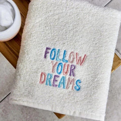 Karaca Kh Follow-Your-Dreams Embroidered Towels 30x50cm |  200.19.01.0299