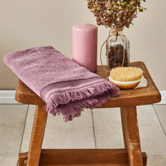 Karaca Home Softy 100% Cotton Appliqued Face Towels 50x90cm Lilac |  200.19.01.0656