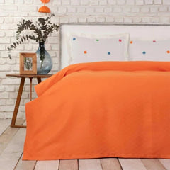 Karaca Home Boni Orange 100% Cotton Double Blanket [200x220cm] |  200.20.01.0083