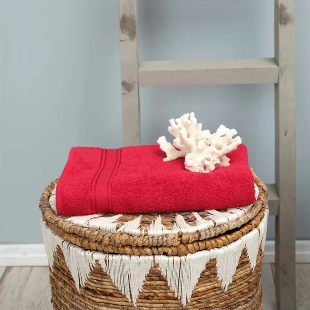 Karaca Home Daily Soft 100% Cotton Bath Towels 70x140cm Red |  200.20.01.0218