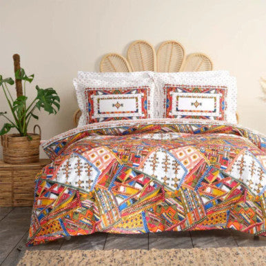 Karaca Home Palamos Orange 100% Cotton Double Complete Set |  200.20.01.0327