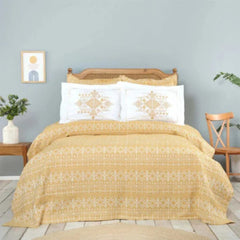 Karaca Home Aria Mustard Double Bedspread Set And Sheet Set |  200.20.01.0444