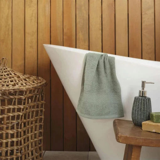 Karaca Home Dielle Recycle 100% Cotton Bath Towels 30x50cm Green |  200.20.01.0667